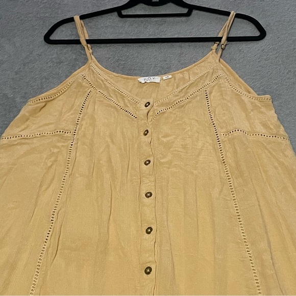 Koy Resort Miami button up mini dress size large in golden - Picture 6 of 14